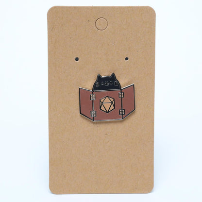 Cute Cat Kawaii Dungeon Master D&D Enamel Pin