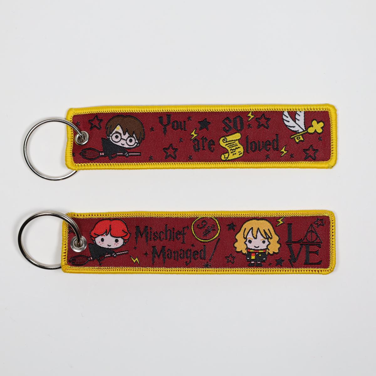 Cute Harry Potter Embroidered Keychain