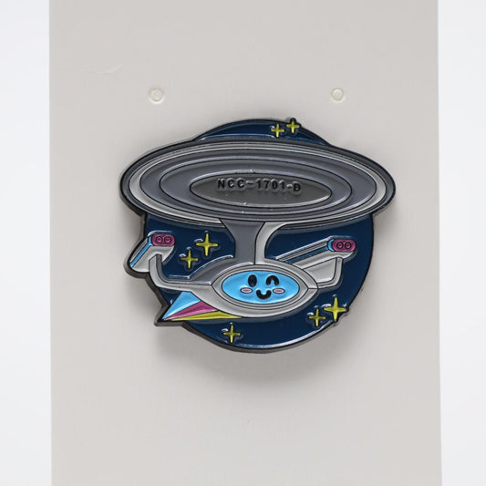 Cute Star Trek Enterprise D Face Enamel Pin