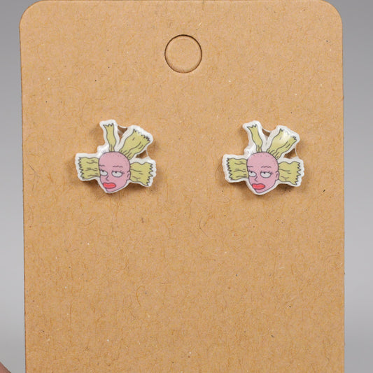 Cynthia Head "Rugrats" Acrylic Resin Stud Earrings