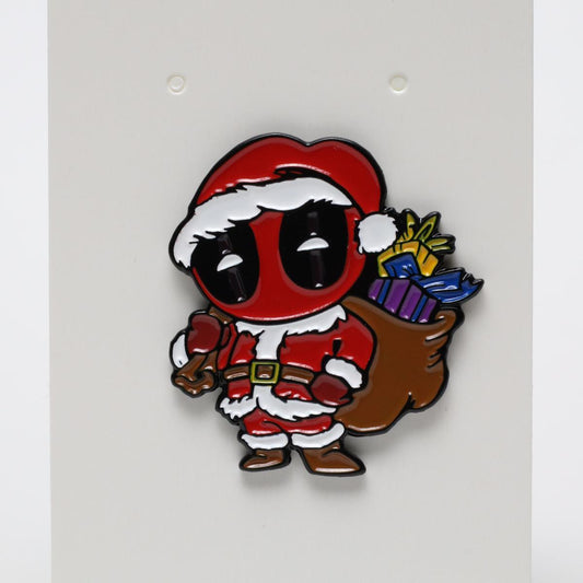 Deadpool Santa Enamel Pin