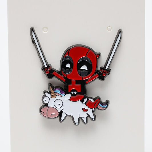 Deadpool Unicorn Cartoon Enamel Pin
