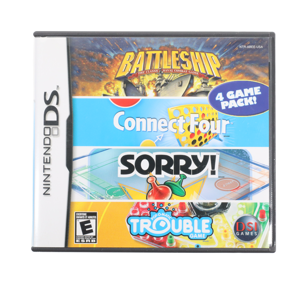 Battleship/Connect Four/Sorry!/Trouble - Nintendo DS (Complete / Poor)