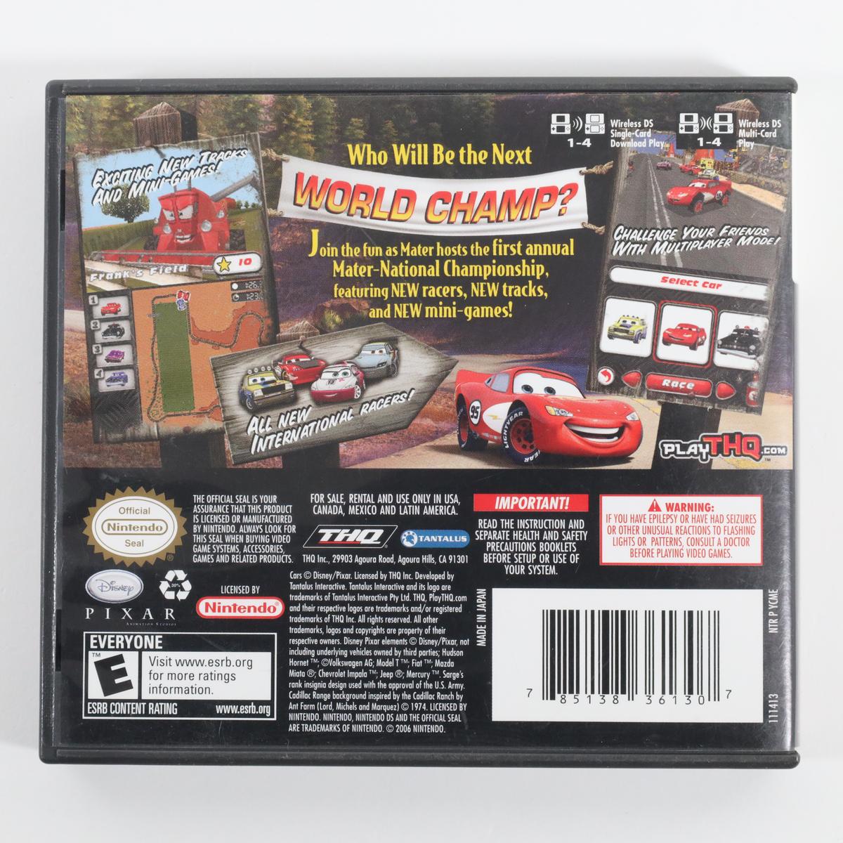 Disney/Pixar's Cars Mater-National Championship - Nintendo DS (Complete / Good)