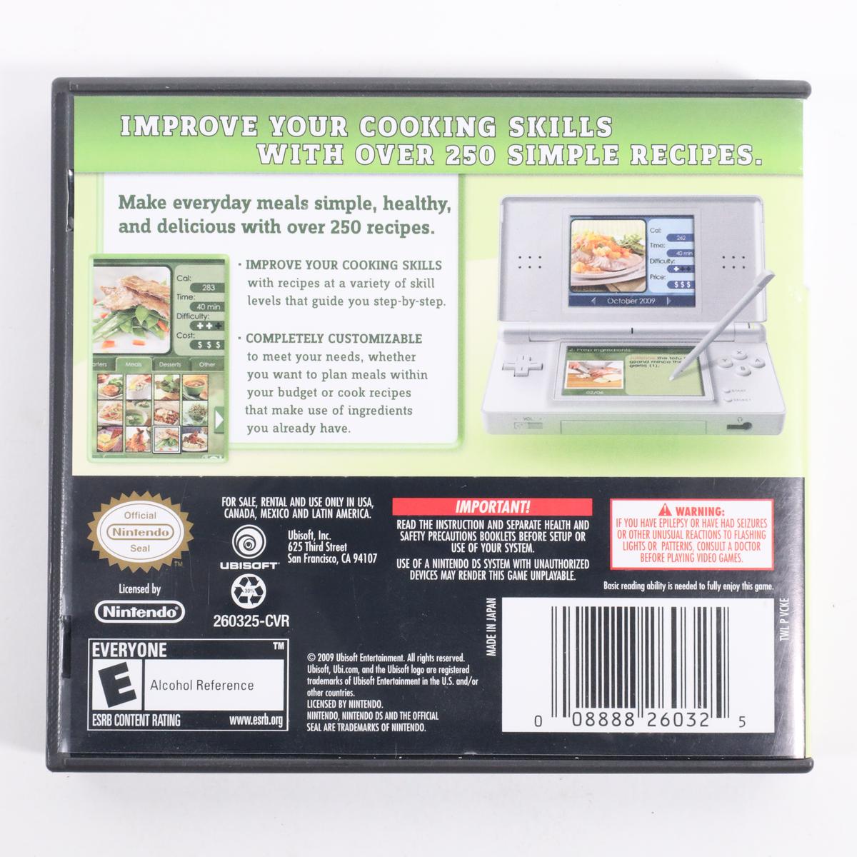 My Healthy Cooking Coach - Nintendo DS (Complete / Good)