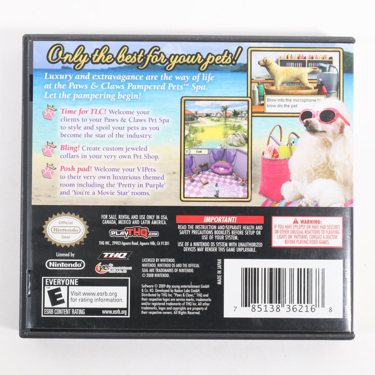 Paws and Claws: Pampered Pets - Nintendo DS (Complete / Good)