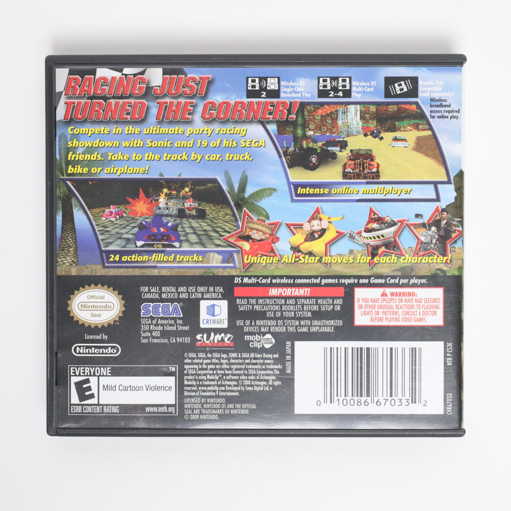 Sonic & Sega All-Stars Racing - Nintendo DS (Complete / Good)