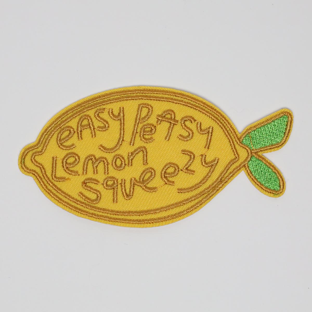 Easy Peasy Lemon Squeezy Supportive Embroidered Iron On Patch