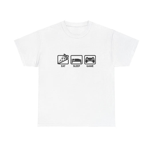 Eat Sleep Game T-Shirt — Funny Gamer Lifestyle Tee
