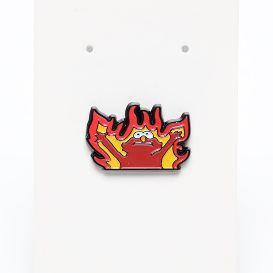 Elmoo Hell Fire Enamel Pin