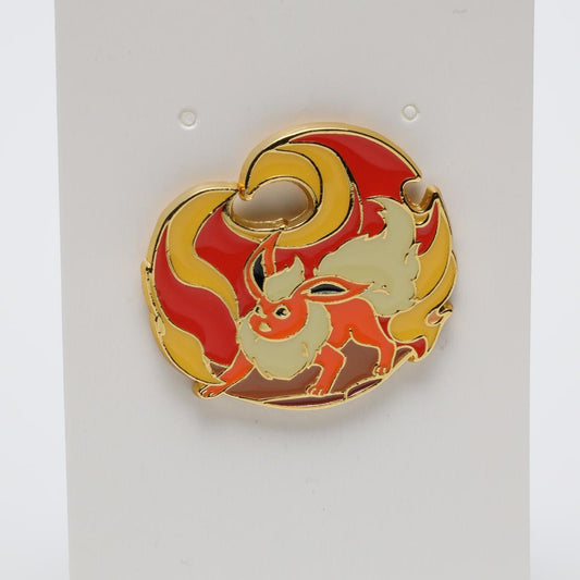 Flame Flareon Eevee Pokemon Enamel Pin