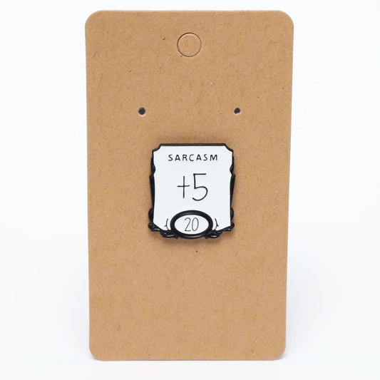 Funny Sarcasm D&D Stats Ability Badge Enamel Pin