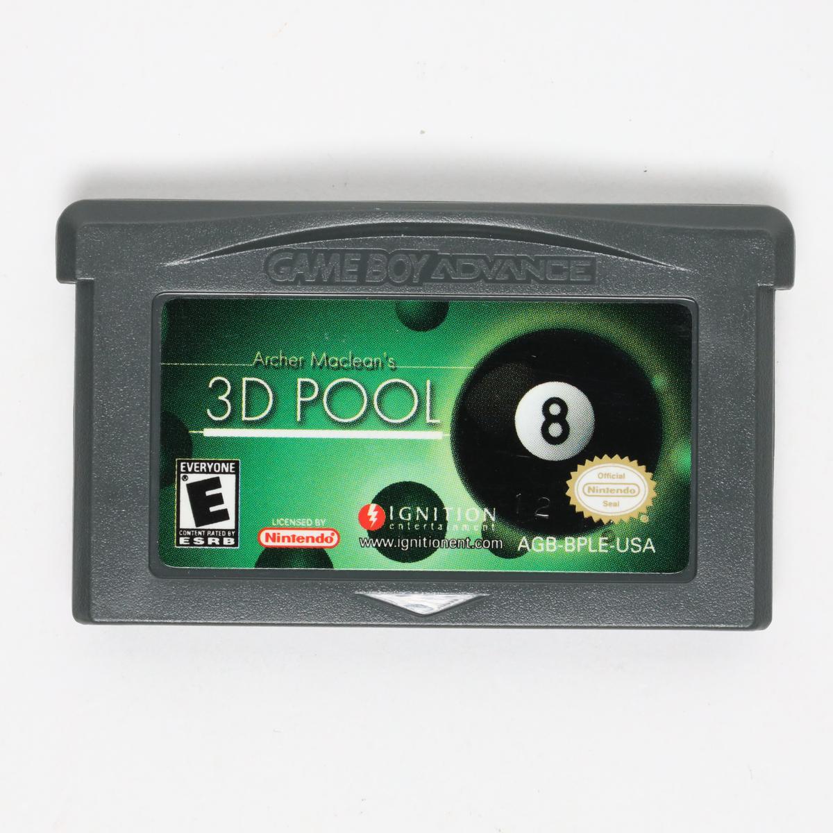 Archer Maclean's 3D Pool - Gameboy Advance (Loose [Game Only] / Good)