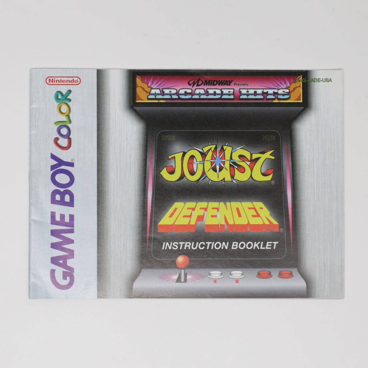 Midway Presents Arcade Hits: Joust / Defender - GBC (Manual / Good)