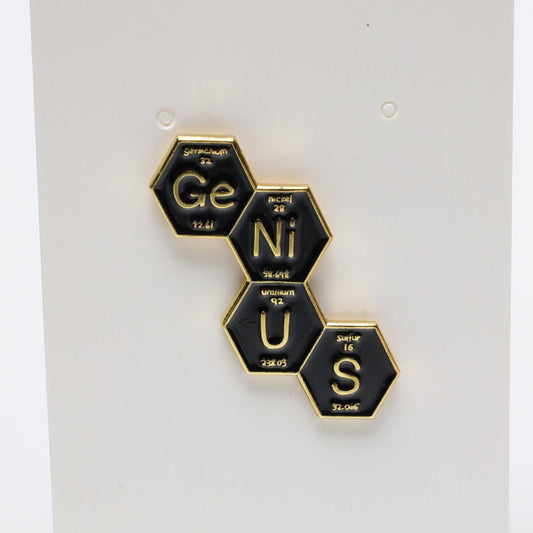 GeNiUS Elemental Enamel Label Pin
