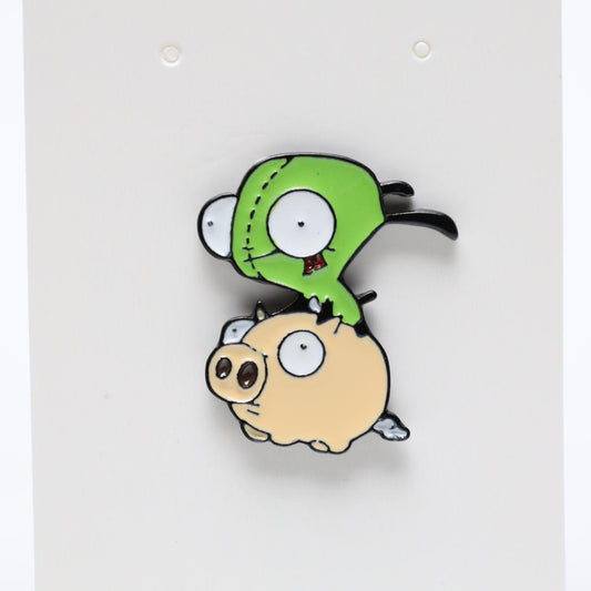 Gir and Pig Invader Zim Enamel Pin