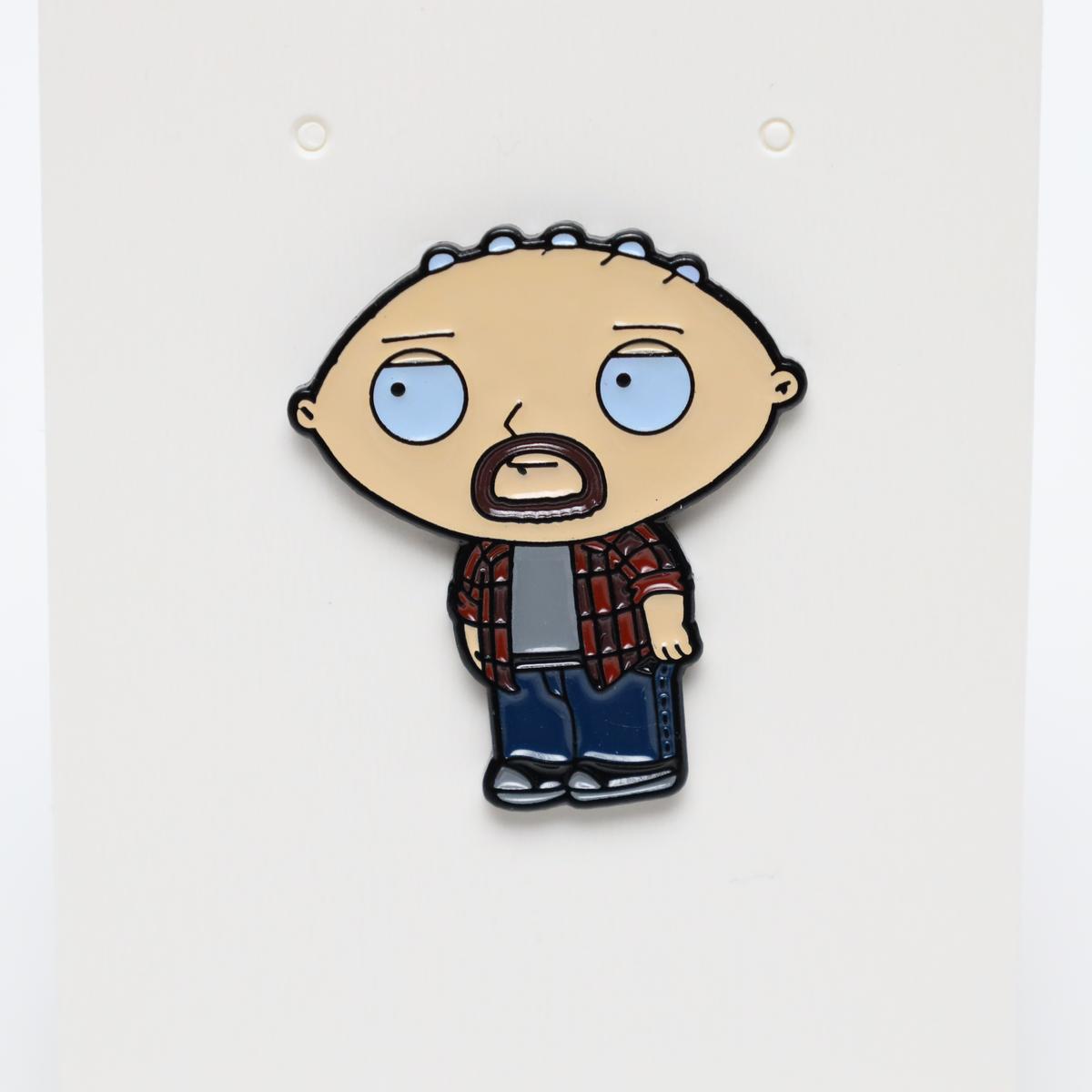 Goatee Stewie Family Guy Enamel Pin