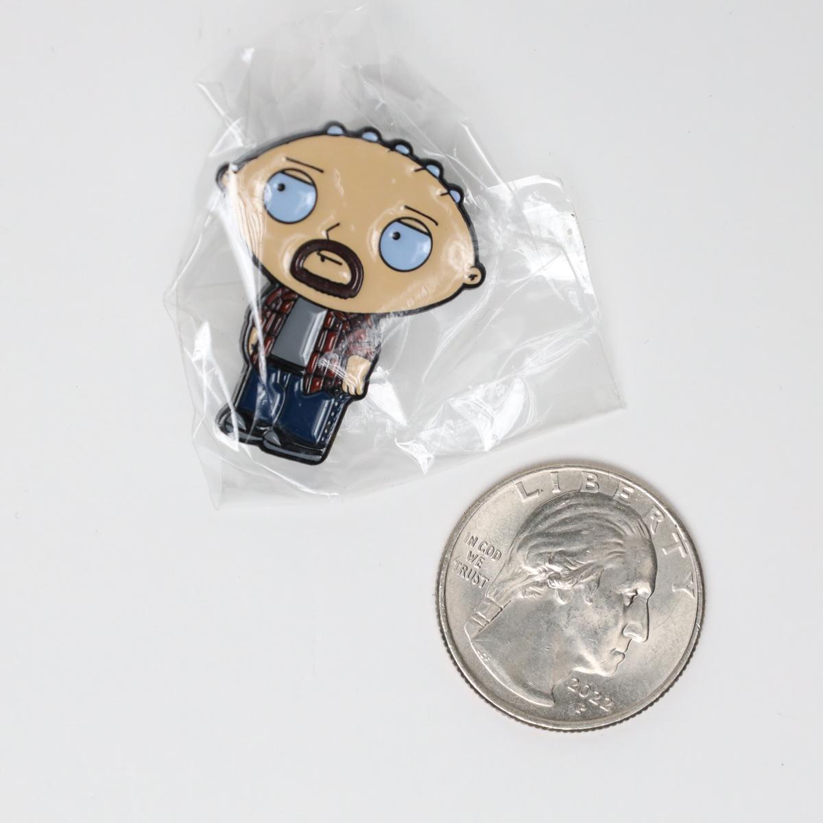 Goatee Stewie Family Guy Enamel Pin