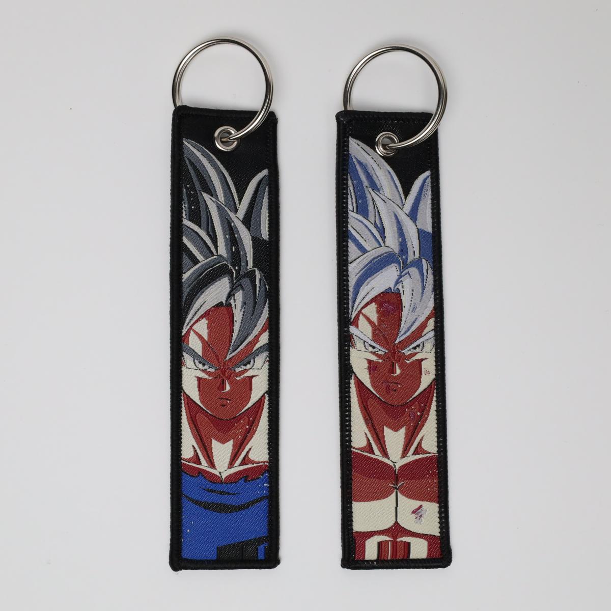 Goku Super Saiyan White Dragon Ball Z Embroidered Keychain
