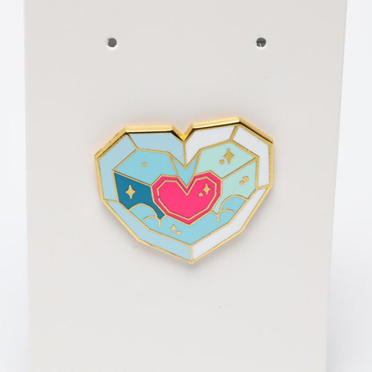 Gold Zelda Health Heart Enamel Pin