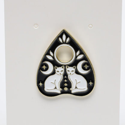 Gothic Cat Ouija Planchette Enamel Pin Set