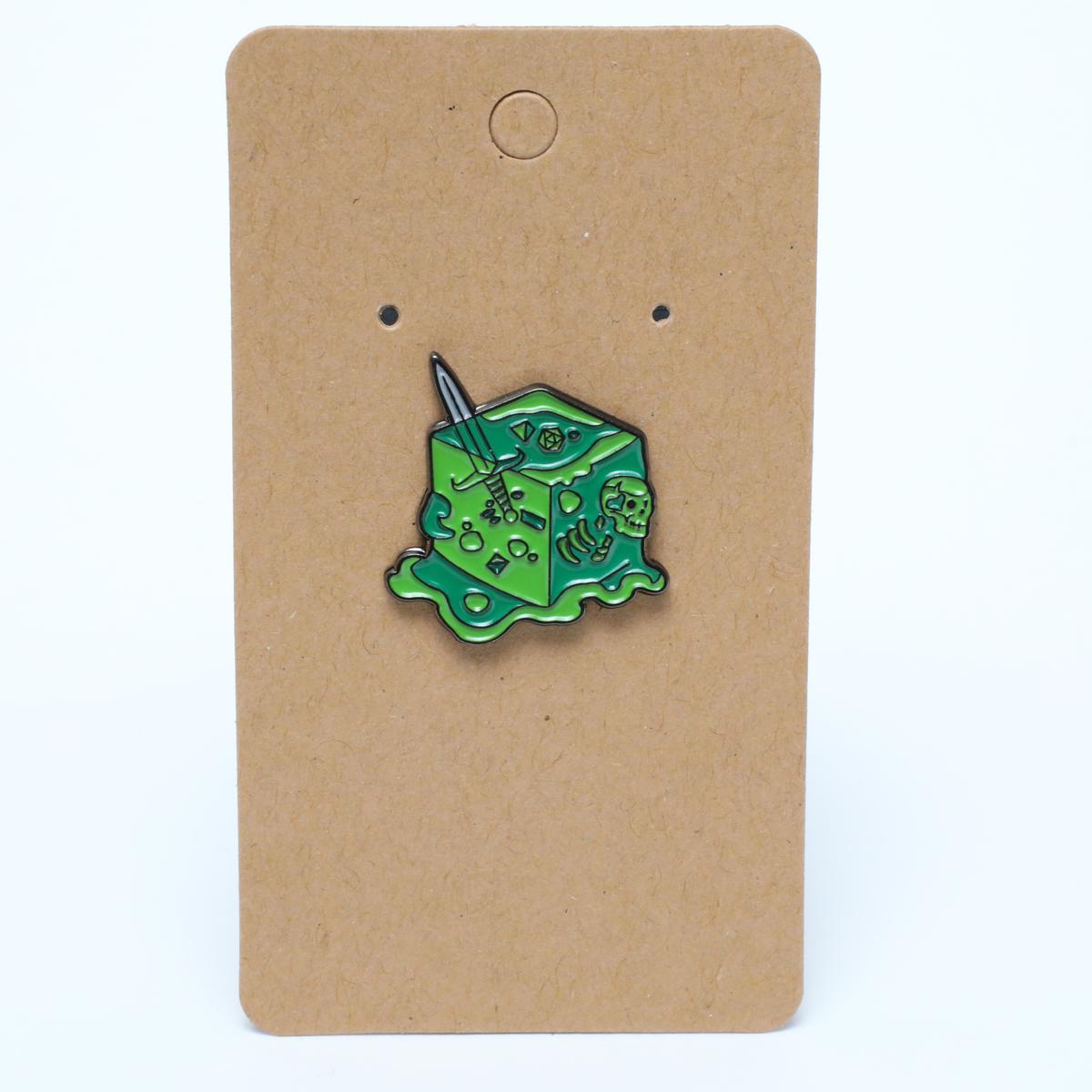 Green Gelatinous Cube D&D Enamel Pin