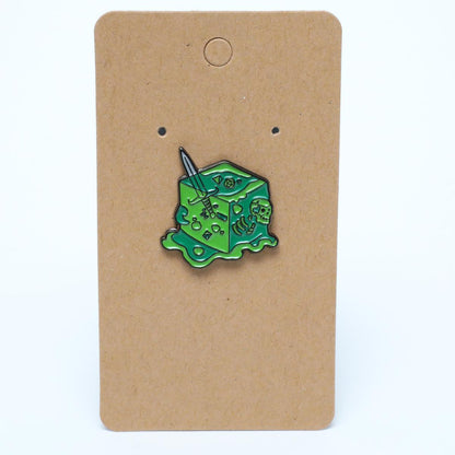 Green Gelatinous Cube D&D Enamel Pin