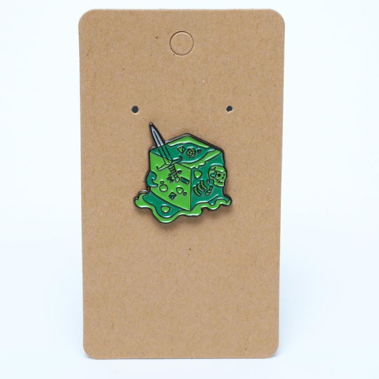 Green Gelatinous Cube D&D Enamel Pin