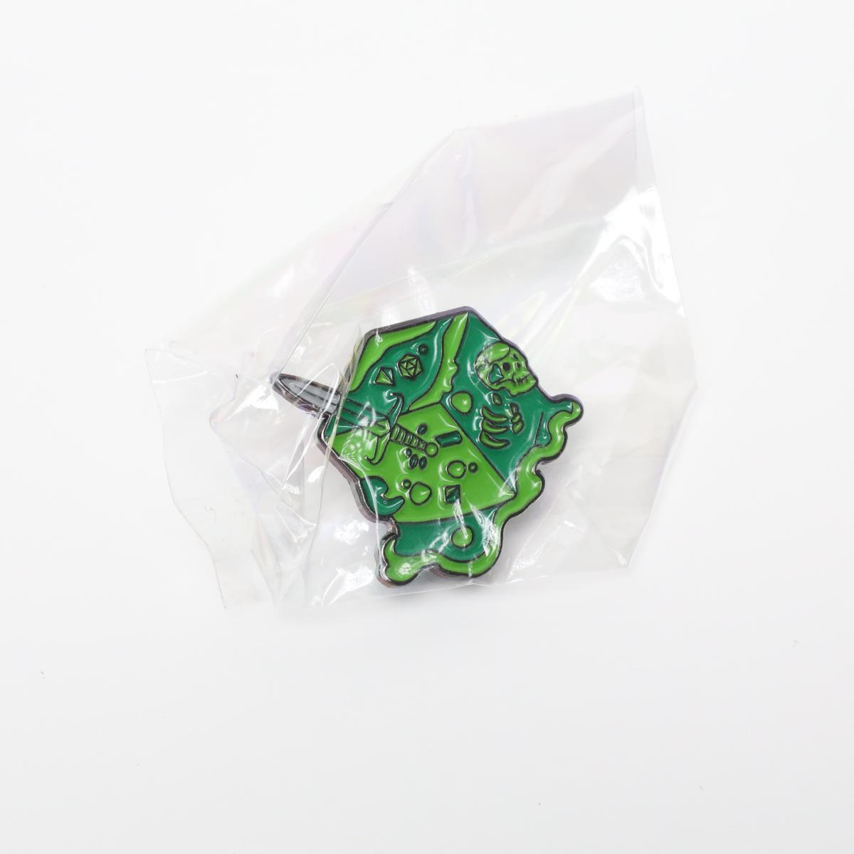 Green Gelatinous Cube D&D Enamel Pin