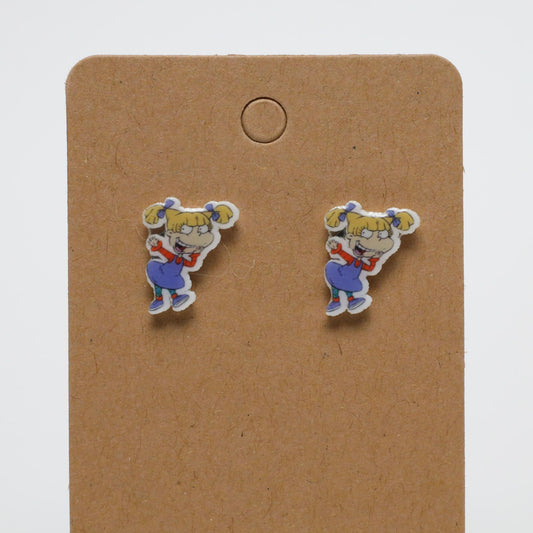 Happy Angelica Rugrats Acrylic Stud Earrings