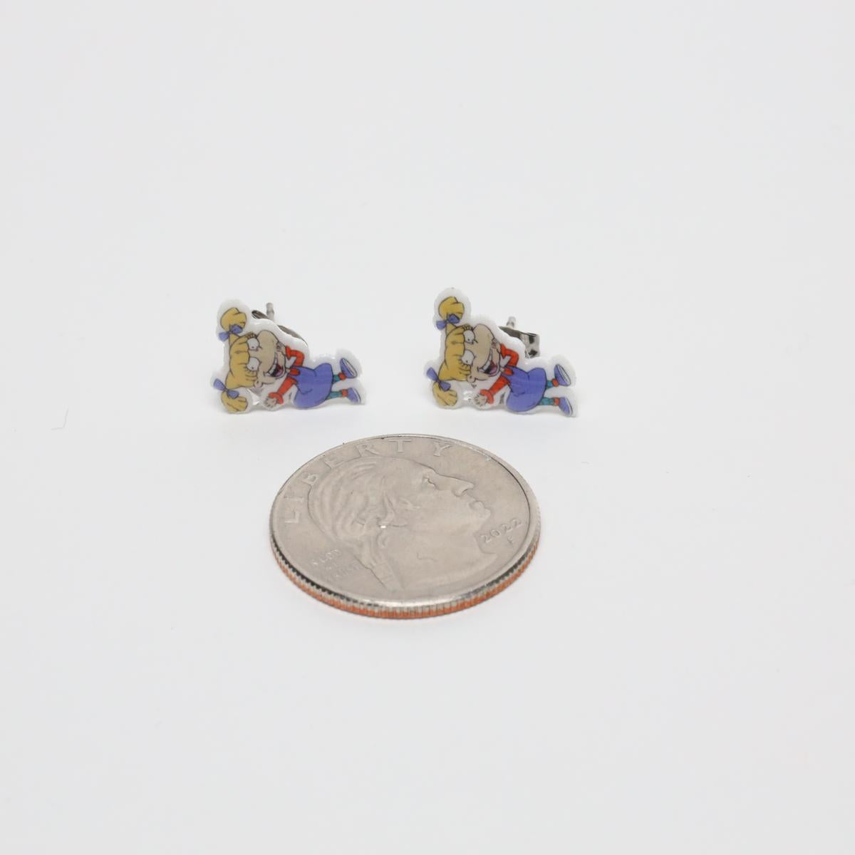 Happy Angelica Rugrats Acrylic Stud Earrings