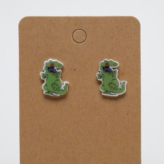 Happy Reptar Acrylic Stud Earrings