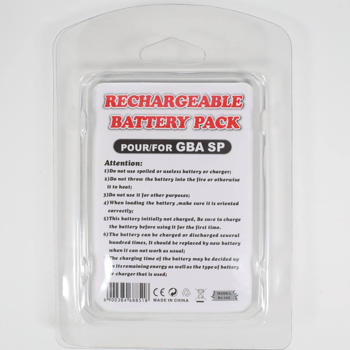 High Capacity Li-Ion Battery Pack - Gameboy Advance SP