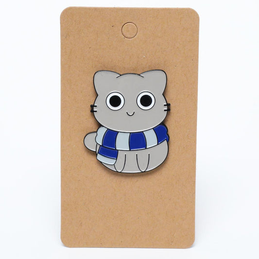 Kawaii Cat with Scarf Enamel Pin