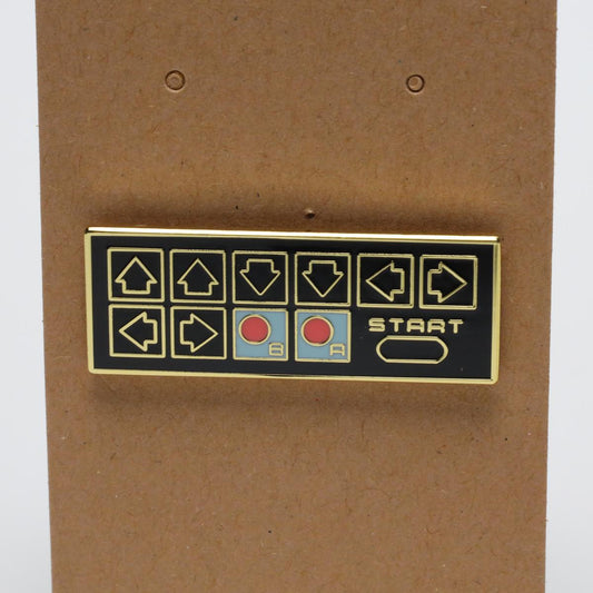 Konami Contra Cheat Code Enamel Pin