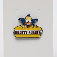 Krusty Burger Simpsons Logo Enamel Pin