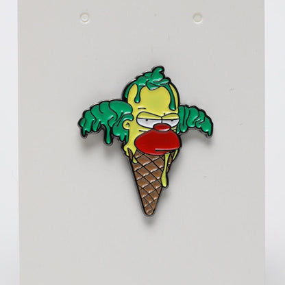 Krusty the Clown Ice Cream Cone Enamel Pin