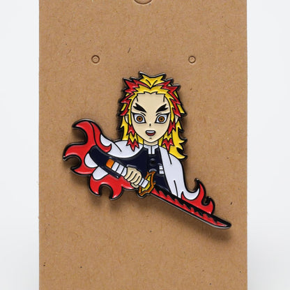 Kyojuro Rengoku Dragon Slayer Sword Enamel Pin