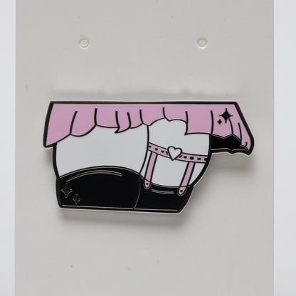 Lewd Legs Walking Away Enamel Pin