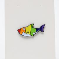 LGBT Pride Shark Enamel Pin