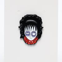 Linda Beetlejuice Halloween Enamel Label Pin