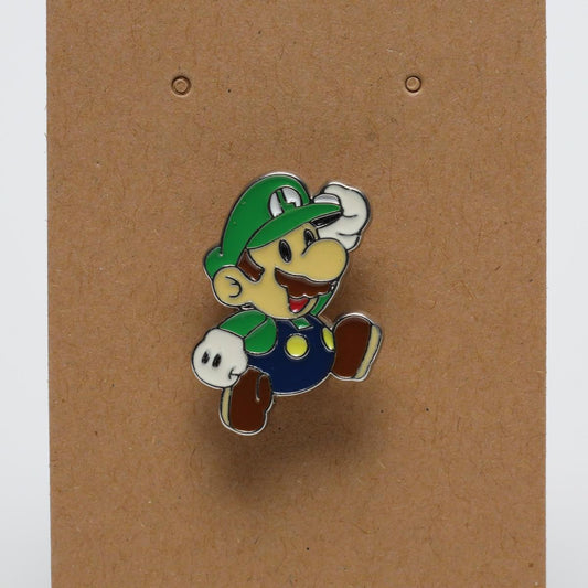 Luigi Enamel Pin