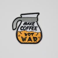 Make Coffee Not War Embroidered Iron On Patch