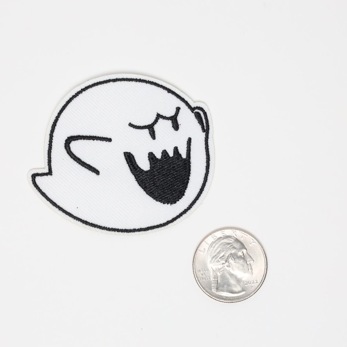 Mario Boo Ghost Embroidered Iron On Patch