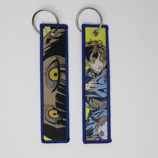 Meguru Bachira Blue Lock Embroidered Keychain