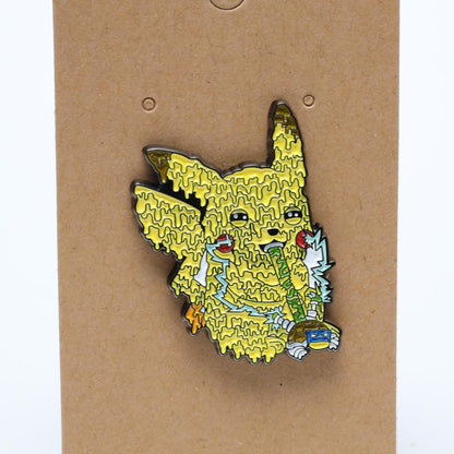 Melting Pikachu x Teenage Mutant Ninja Turtle Smoking Enamel Pin