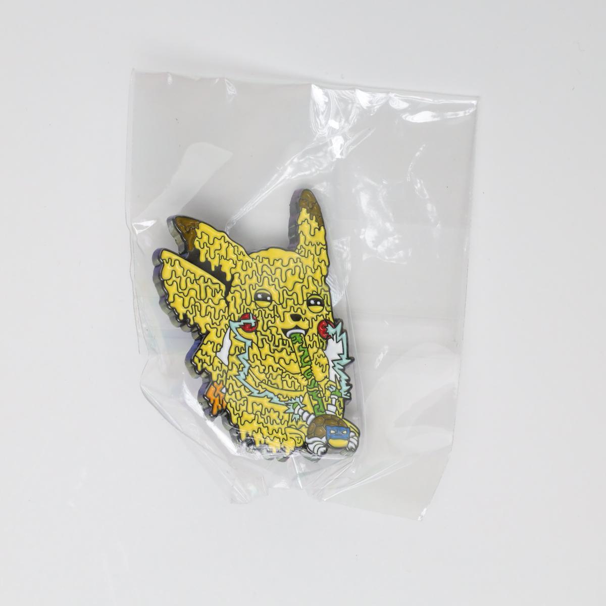 Melting Pikachu x Teenage Mutant Ninja Turtle Smoking Enamel Pin