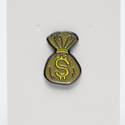 Money Bag Enamel Label Pin