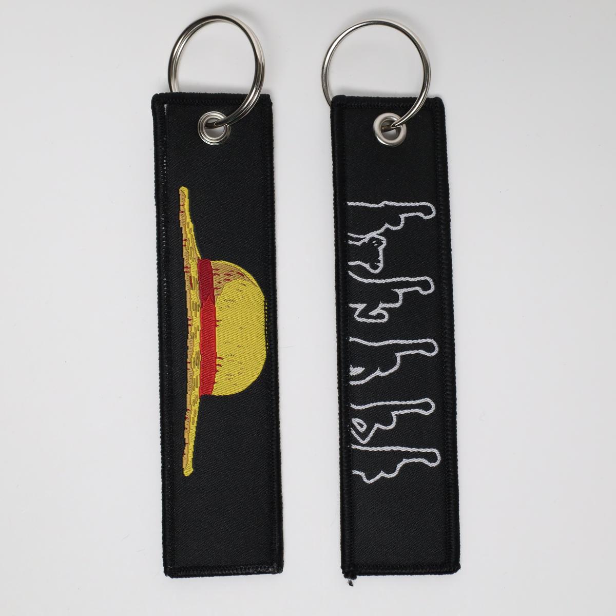 Monkey D Luffy Straw Hat Embroidered Keychain