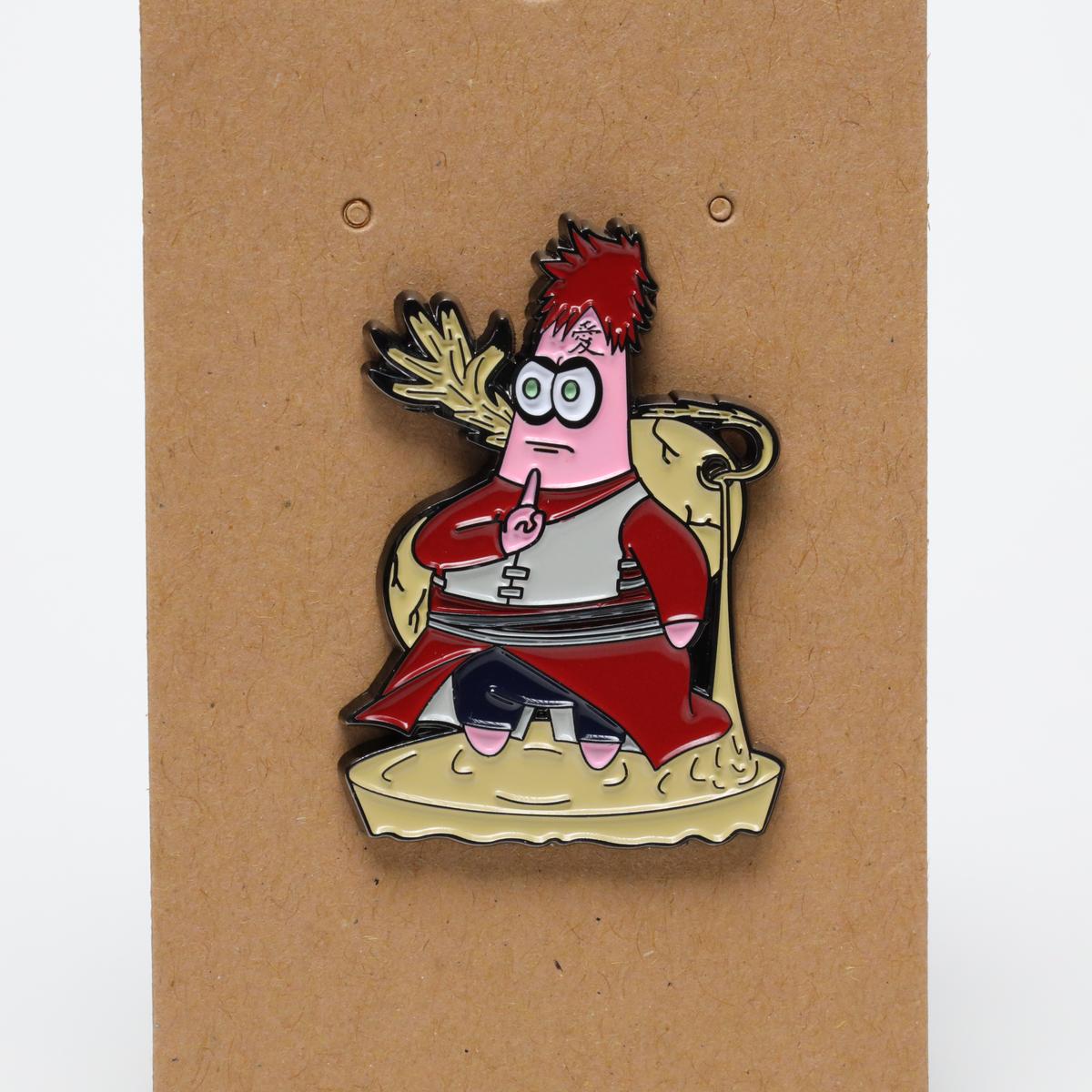 Naruto Gaara x Spongebob Patrick Enamel Pin